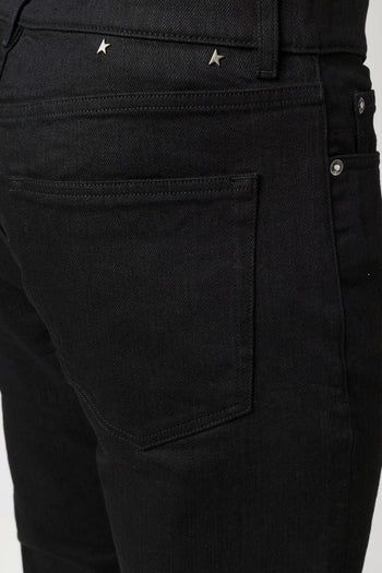 Jeans Nero Uomo con Patch Posteriore - 4