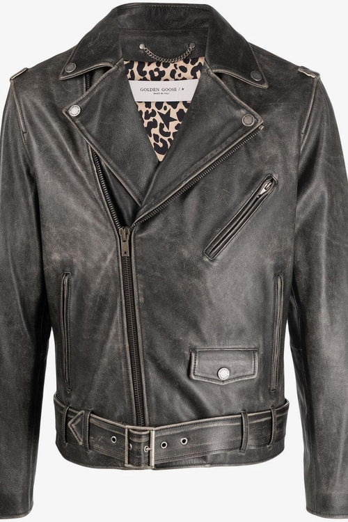 Giacca Nero Uomo Biker