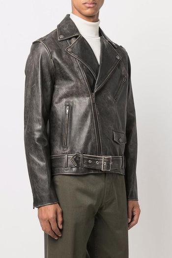 Giacca Nero Uomo Biker - 4