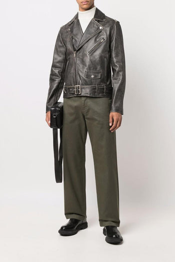 Giacca Nero Uomo Biker - 5