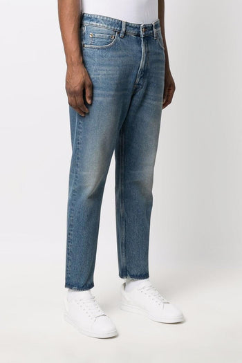 Jeans Blu Uomo Gamba Dritta - 5