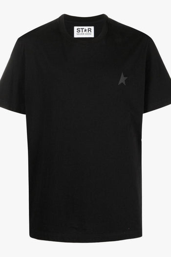 Uomo T-Shirt Nero Stella sul Petto - 5