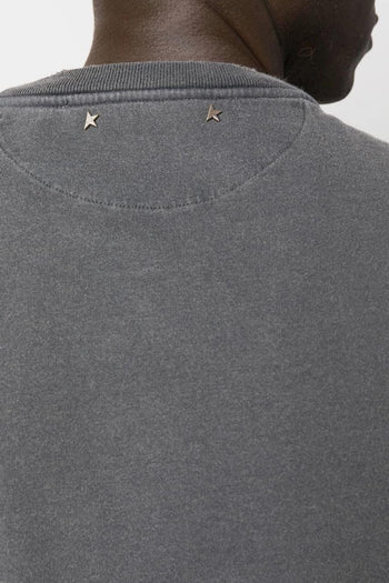 Uomo T-Shirt Grigio Motivo Logo Inverso - 4