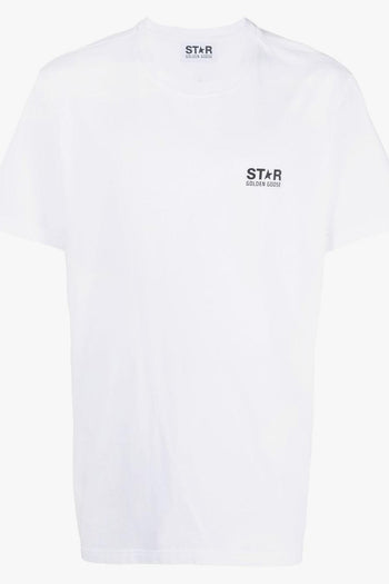 Uomo T-Shirt Bianco Stella Posteriore - 5