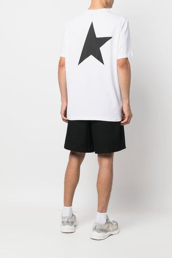 Uomo T-Shirt Bianco Stella Posteriore - 3