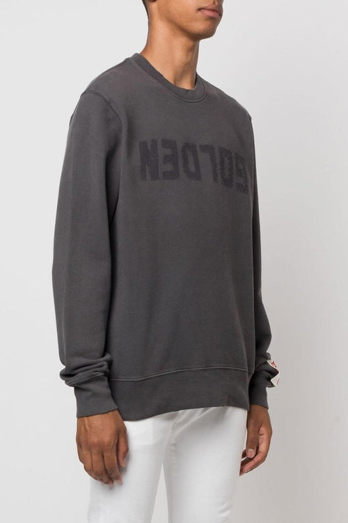 Uomo Felpa Grigio Logo Inverso