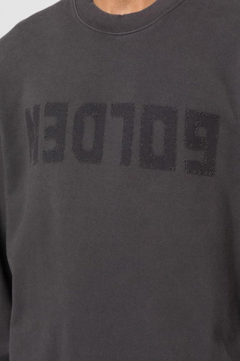 Uomo Felpa Grigio Logo Inverso - 4