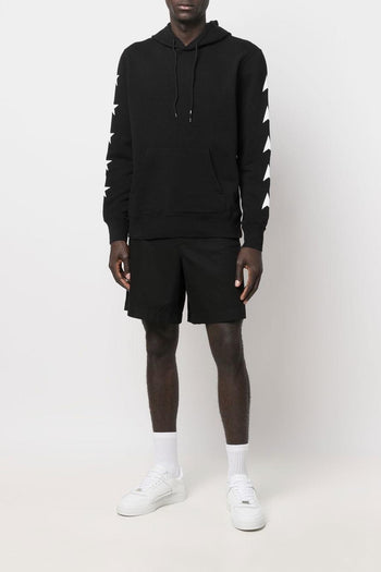 Uomo Felpa Nero Cappuccio Stampa Stella - 2