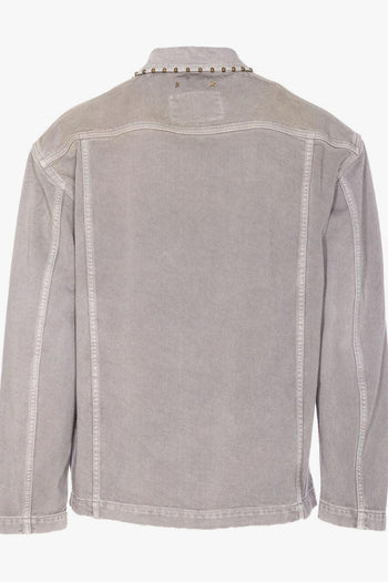 Giacca-Camicia Grigio Uomo con Borchie - 2