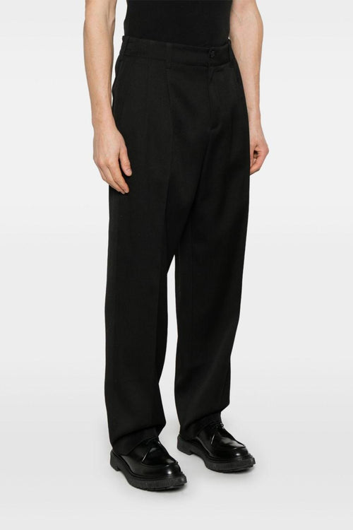 Pantalone Nero Uomo Taglio Rilassato