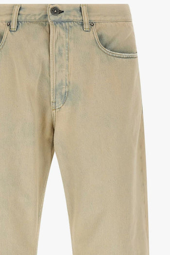 Jeans Beige Uomo Gamba Dritta - 3