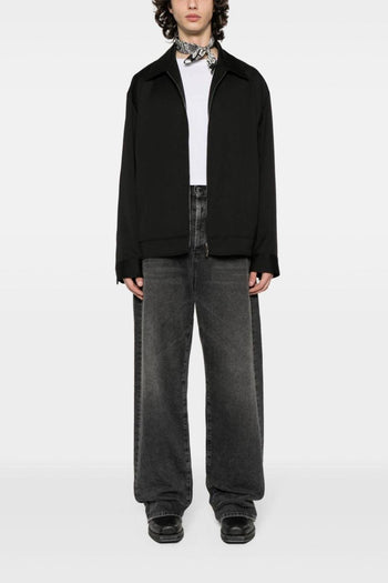 Giacca-Camicia Nero Uomo con Zip - 2