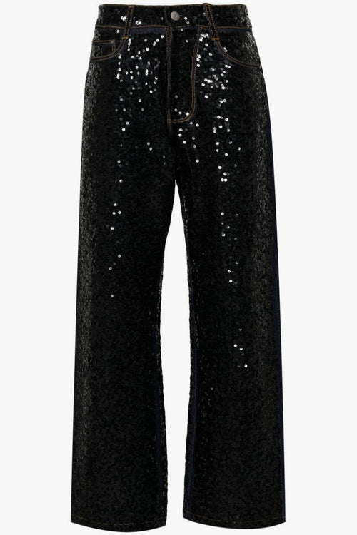 Jeans Multicolore Donna Guff dritti con paillettes