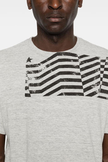 T-Shirt Grigio Uomo Stampa Grafica - 3