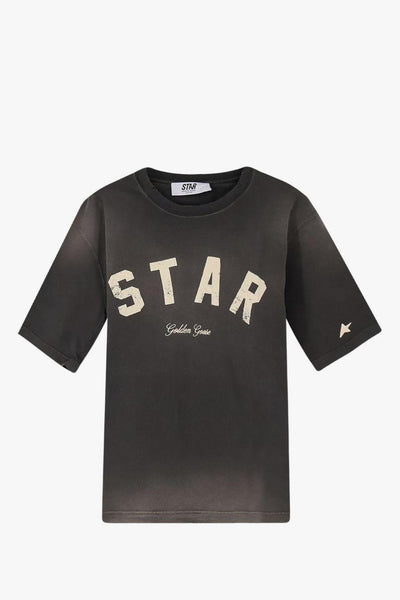 T-Shirt Grigio Donna Motivo Star