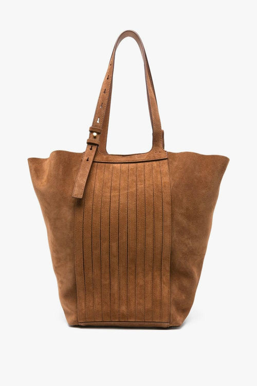 Borsa Marrone Donna Tote Scamosciata