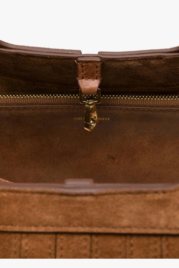 Borsa Marrone Donna Tote Scamosciata - 2