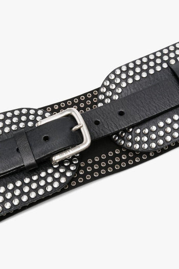 Cintura Nero Donna con Borchie - 2
