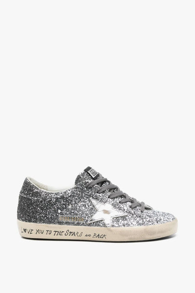 Super Star Donna Sneakers Argento Glitterate