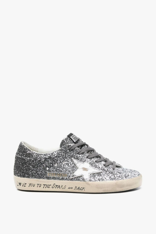 Super Star Donna Sneakers Argento Glitterate