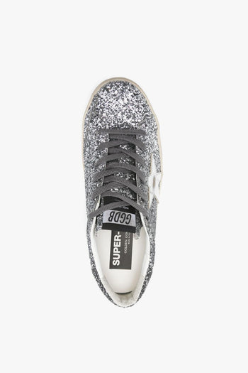 Super Star Donna Sneakers Argento Glitterate - 4