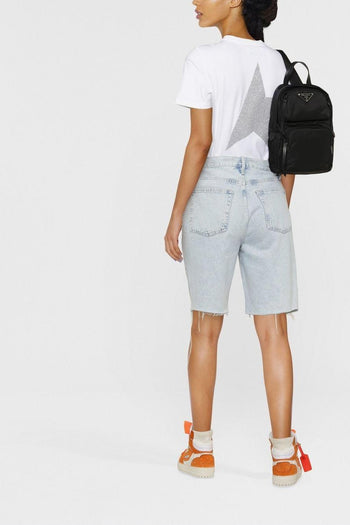 Donna T-shirt Bianco Stampa Star - 3