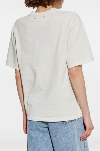 T-Shirt Bianco Donna Motivo Rosa - 3