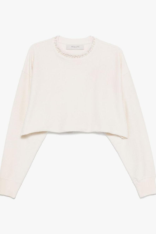 Maglia Bianco Donna Crop