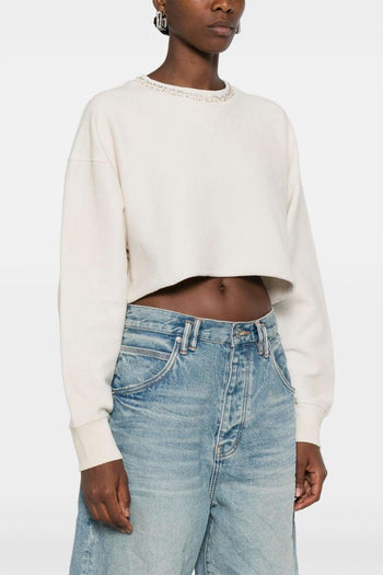 Maglia Bianco Donna Crop - 4