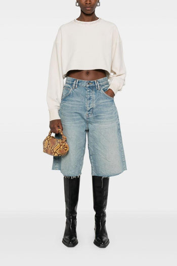 Maglia Bianco Donna Crop - 5