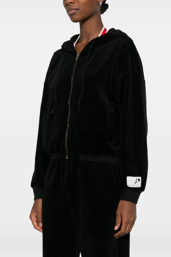 Felpa Nero Donna con Cerniera - 3