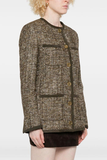 Giacca Marrone Donna Tweed - 5