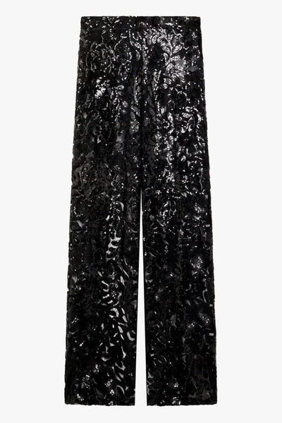 Pantalone Nero Donna Paillettes