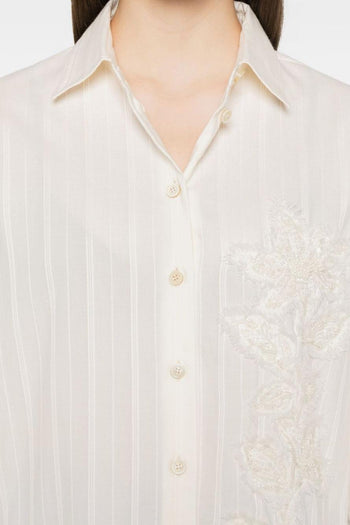 Camicia Bianco Donna a Righe - 4