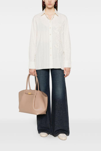 Camicia Bianco Donna a Righe - 2