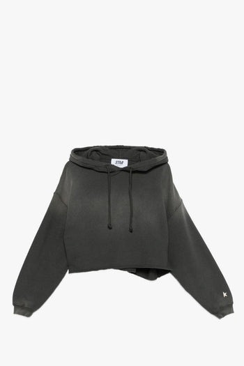 Felpa Grigio Donna Crop - 5