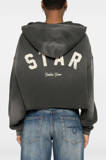 Felpa Grigio Donna Crop - 3