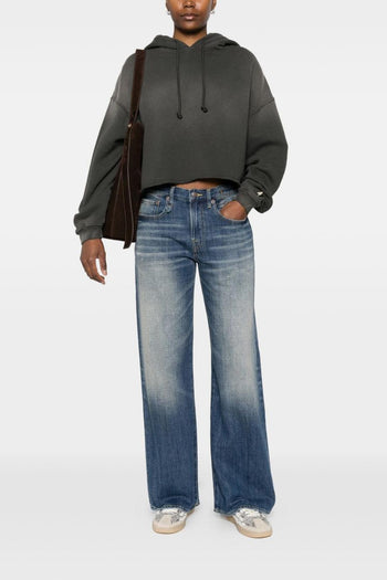 Felpa Grigio Donna Crop - 2