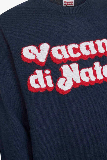 Saint Barth Maglia Blu Uomo Vacanze di Natale - 3