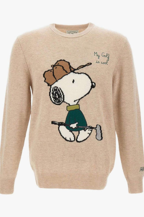 Saint Barth Maglia Beige Uomo Snoopy Golf