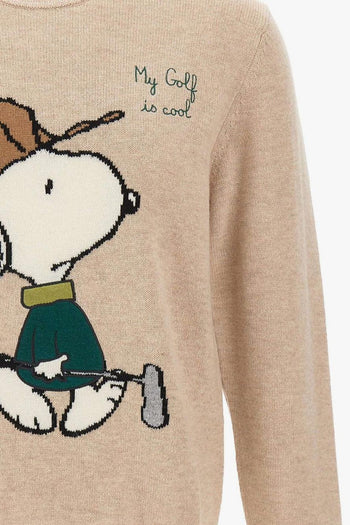 Saint Barth Maglia Beige Uomo Snoopy Golf - 5
