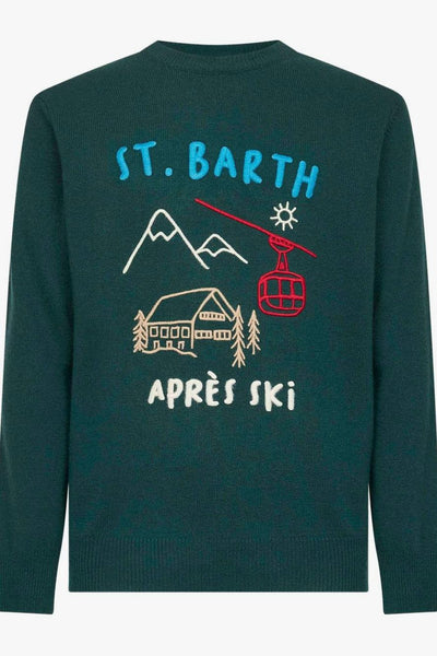 Saint Barth Maglia Verde Uomo Après Ski