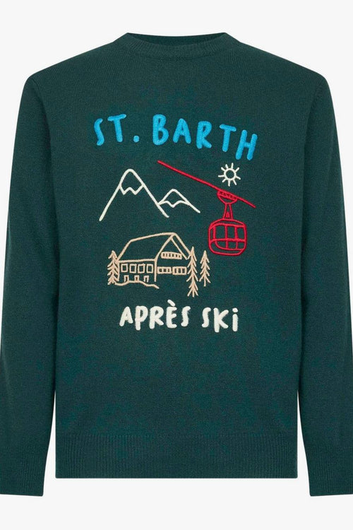 Saint Barth Maglia Verde Uomo Après Ski