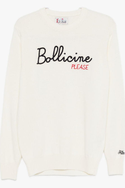 Saint Barth Maglia Bianco Uomo Bollicine Please