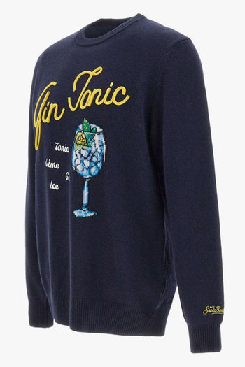 Saint Barth Maglia Blu Uomo Gin Tonic - 5