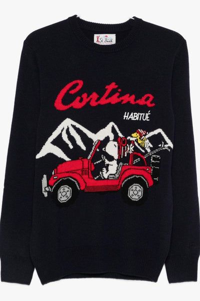 Saint Barth Maglia Blu Uomo Cortina Habitué