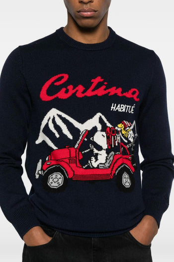 Saint Barth Maglia Blu Uomo Cortina Habitué - 3