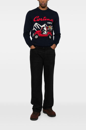 Saint Barth Maglia Blu Uomo Cortina Habitué - 5