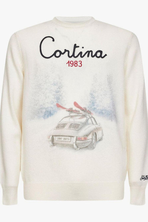 Saint Barth Maglia Bianco Uomo Cortina