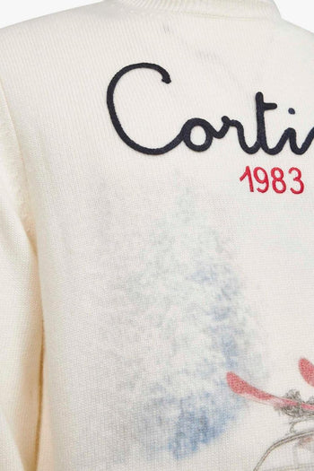 Saint Barth Maglia Bianco Uomo Cortina - 3